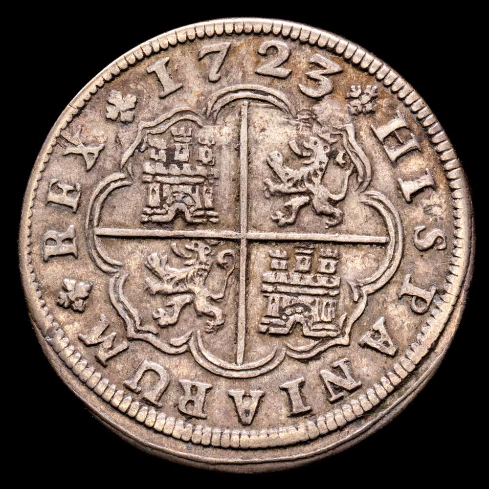 Felipe V (1700-1746). 2 reales. 1723. Madrid. A. (Cal-777). Ag. 5,27 g. MBC+.