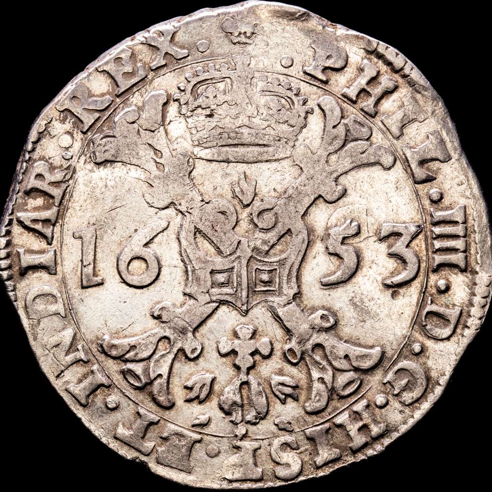 Felipe IV. Patagon. (28 g.). Bruselas. 1653. VTI-1022. MBC+.