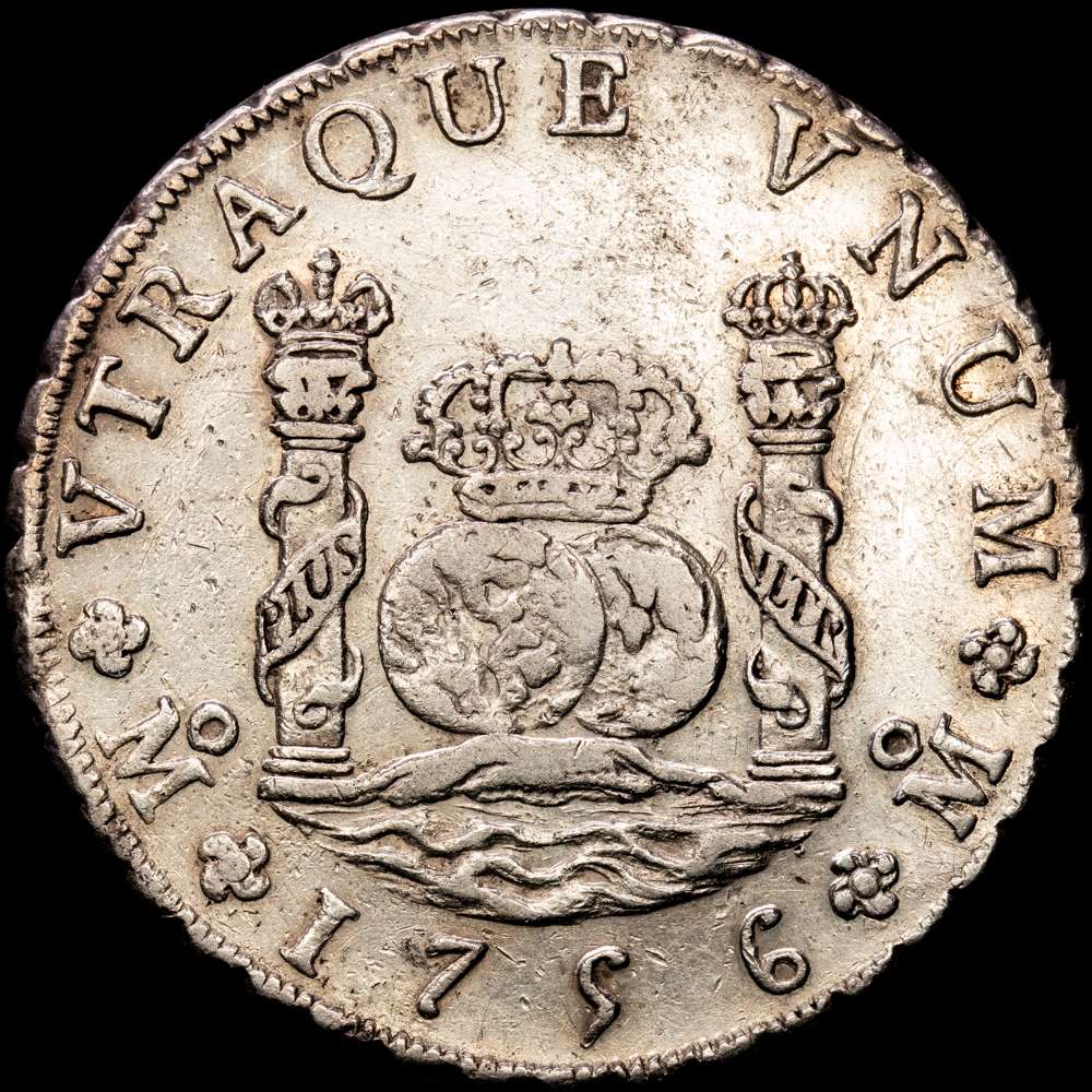 Fernando VI (1746-1759). 8 reales. 1756. México. MM. (Cal-491). Ag. 26,87 gramos. MBC+.