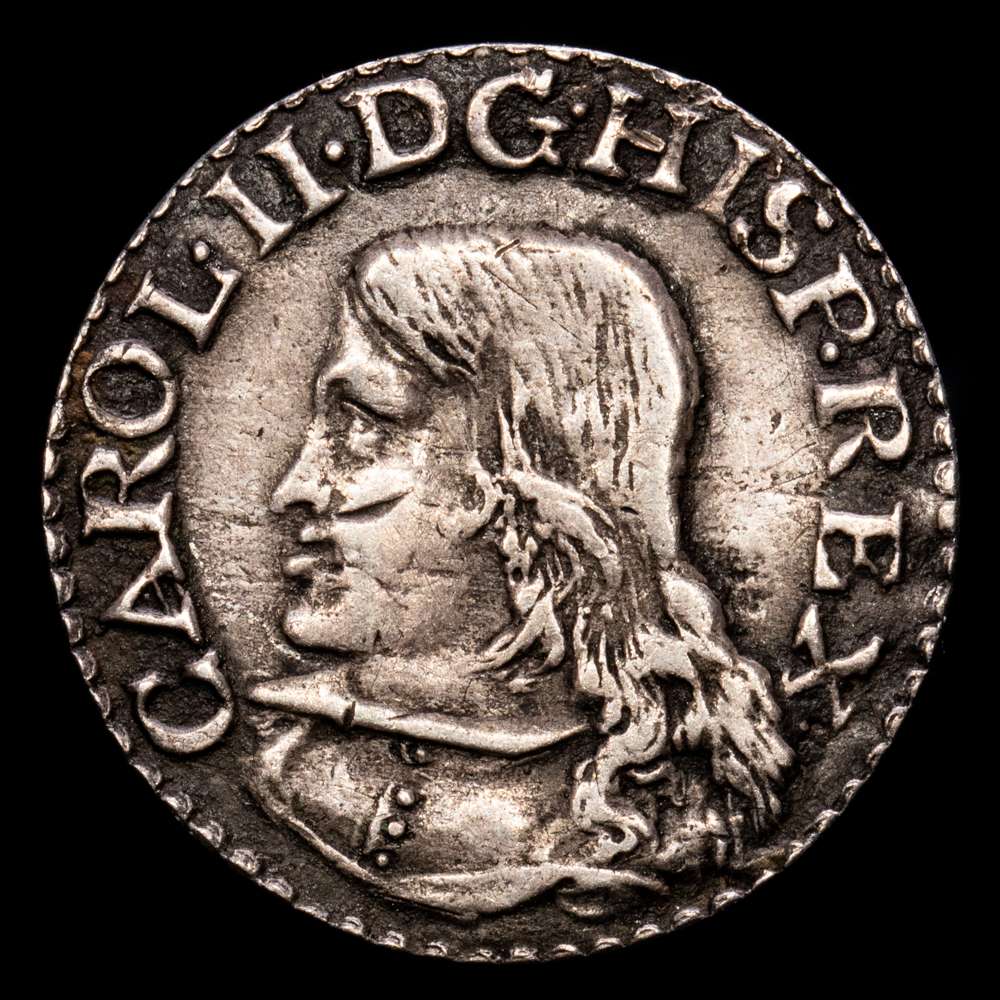 Carlos II. Croat. (2,89 g.). Barcelona. 1693. AC-211. MBC+. Pátina
