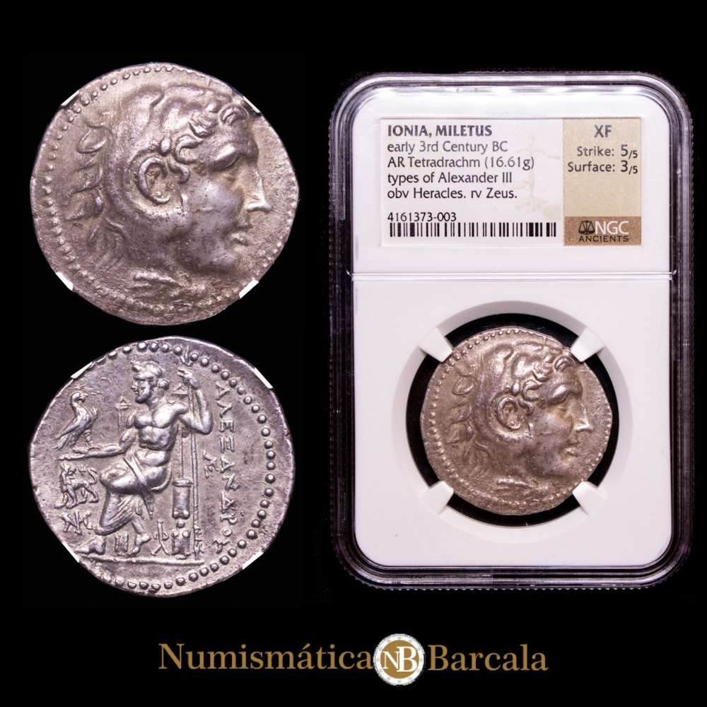Antigua Grecia. Ionia. Miletos. Tetradracma (16,61 g.). 295-270 a.C. Price 2176