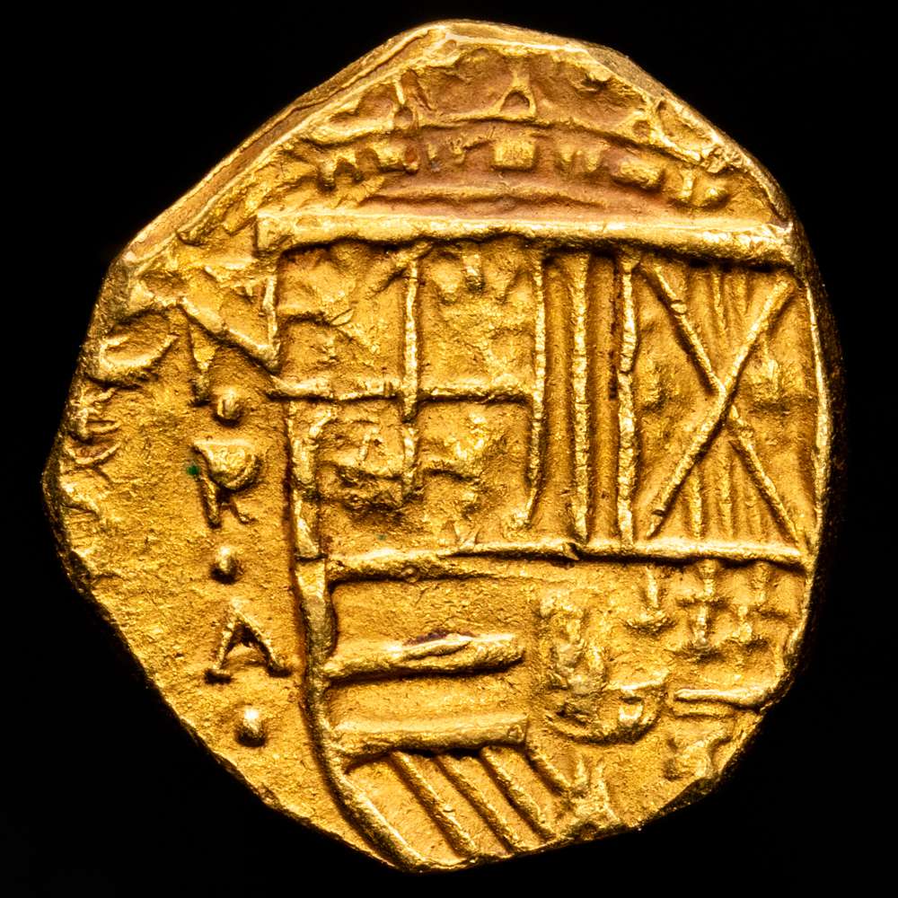 FELIPE IV COLOMBIA. (AC-1791) Restrepo M50-13 – 2 Escudos (1635) Nuevo Reino NR A.  6,81gr. EBC.