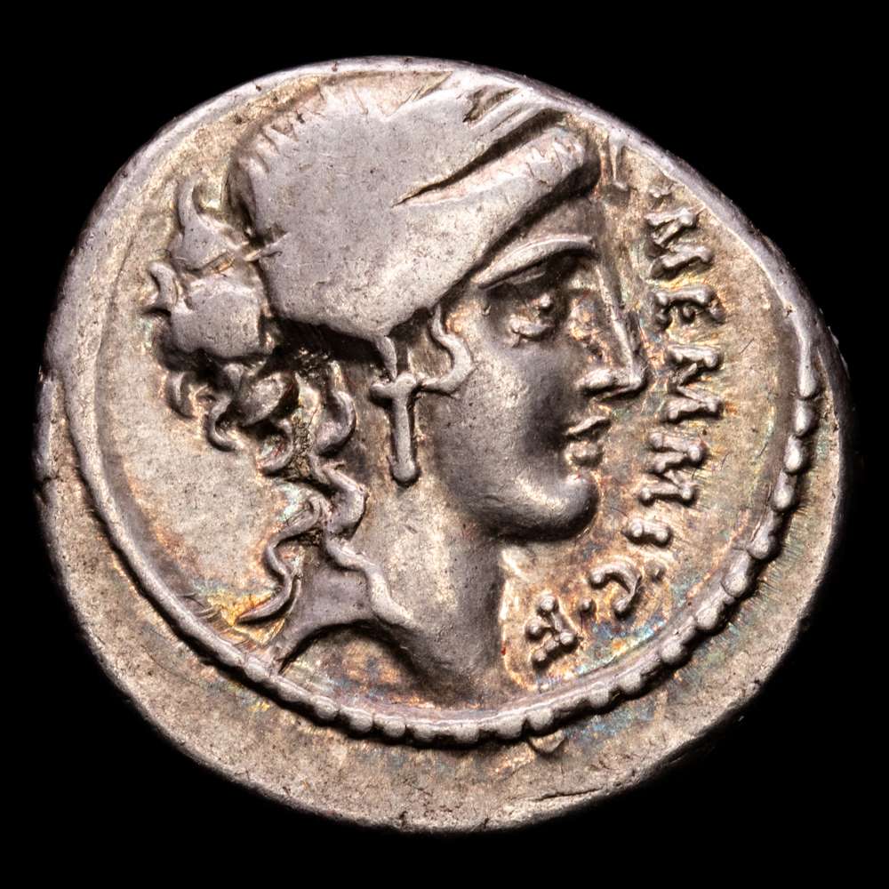 Memmia. C. Memmius C. f. Denario. 56 a.C. Roma. (Ffc-915). (Craw-427/1). (Cal-987).  Ag. 3,91 g. Bonito tono. EBC-.
