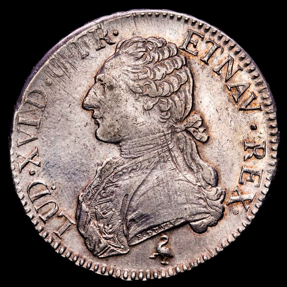Francia – Louis XVI. 1 Ecu. (29,41 g.). Paris. 1789. A. CIANI-2187. EBC+. Restos de brillo original. Suave tono. Muy bella