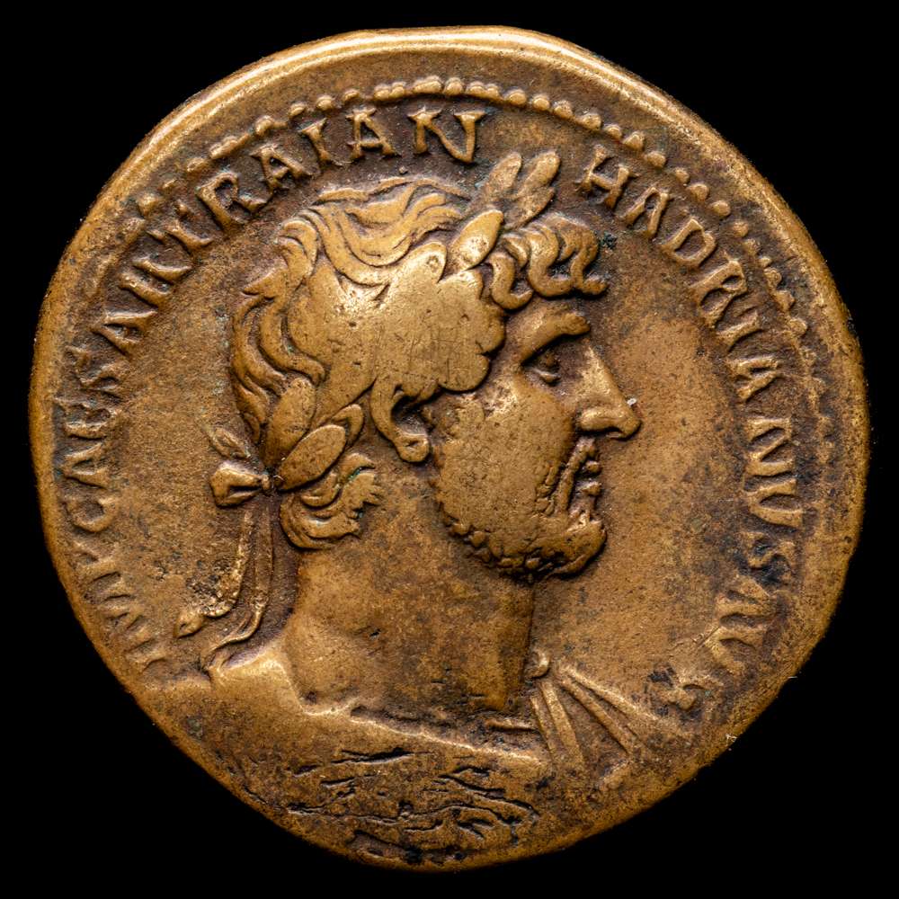 Adriano. Sestercio. (26,01 g. 35 mm). Roma. Acuñado entre finales de 117-138 d.C.. RIC II.3 660; Banti 590. Muy bien.