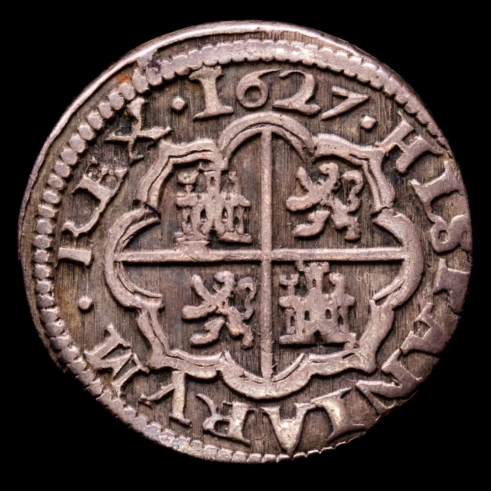 Felipe IV (1621-1665). 1 real. 1627. Segovia. P. (Cal-784). (Jarabo-Sanahuja-C426). Ag. 3,41 gramos. MBC+. Escaso.