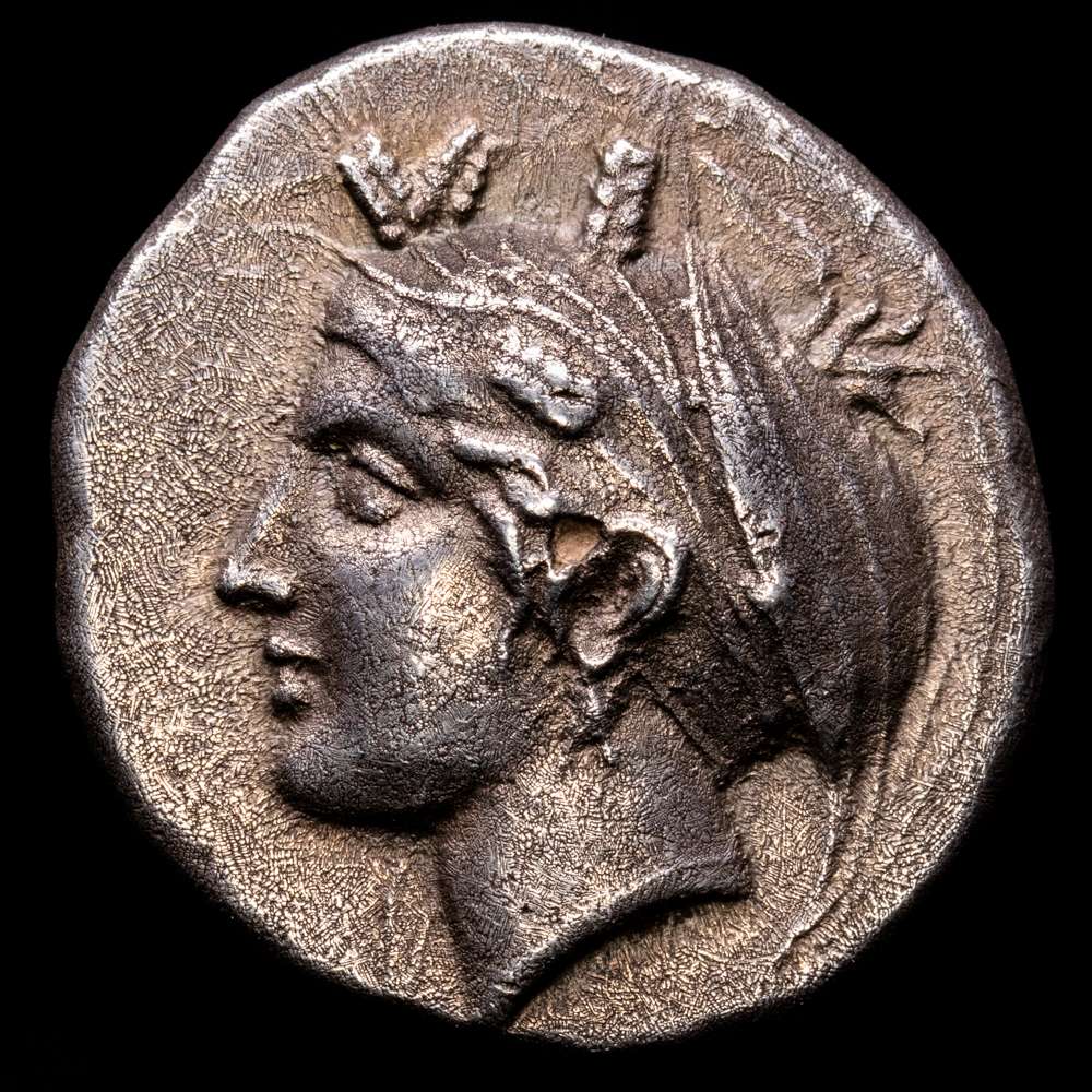 Mysia. Kyzikos. Tetradracma. 380-340 a.C. (Sng France-No cita). (Von Fritze-No cita). Ag. 14,73 g. Pátina. Rara. EBC-.