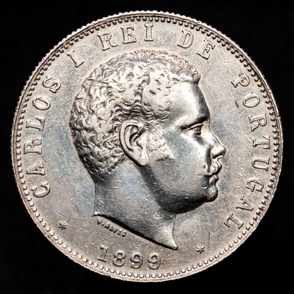 1000 Réis. (Ar. 24,99g/37mm). 1899. D. Carlos I. (Gomes 13.01). MBC+.