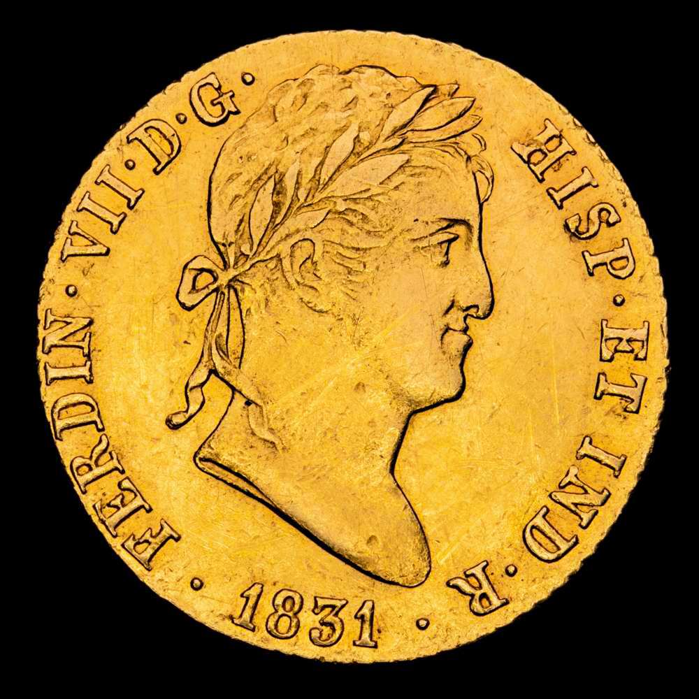 Fernando VII. 1831. Sevilla. JB. 2 escudos. (AC. 1689). 6,78 gramos. Buen ejemplar. MBC+.