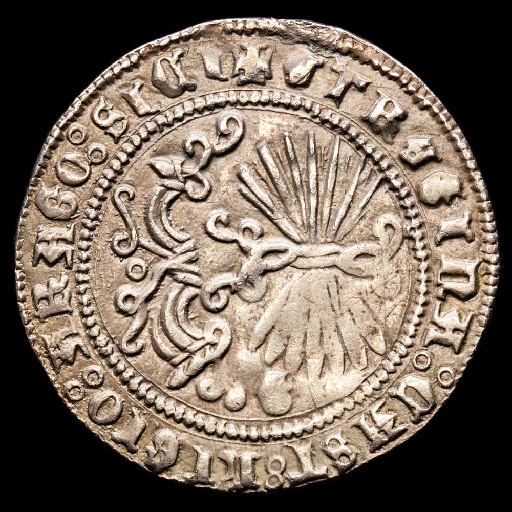 Reyes Católicos. Fernando e Isabel (1474-1504). 1 real. Granada. (Cal-360). (Bautista-1290). MBC+. Escasa.