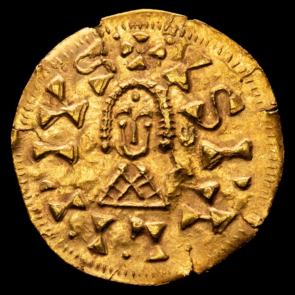 Sisenando (631-636). Tremissis. Ispali (Sevilla). (Cnv-346.15). (Pliego-459I). Anv.: +SISEN·ANDVSRE. Rev.: +ISPA·LI·PIVS. Au. 1,47 g. EBC-.