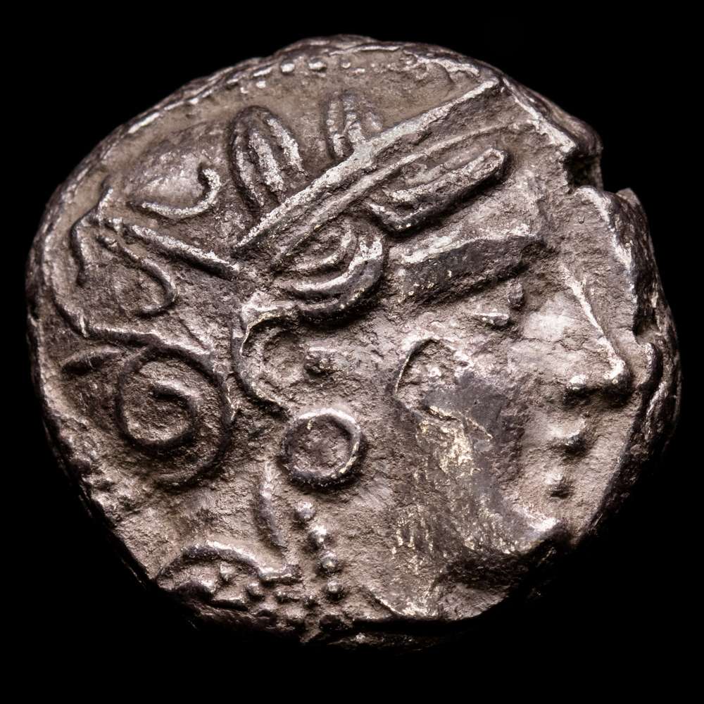 Ática – Atenas (449-413 aC). Tetradracma. Cabeza de Atenas de arte arcaico. S. 2526. 17,11 g. Ar. VF.