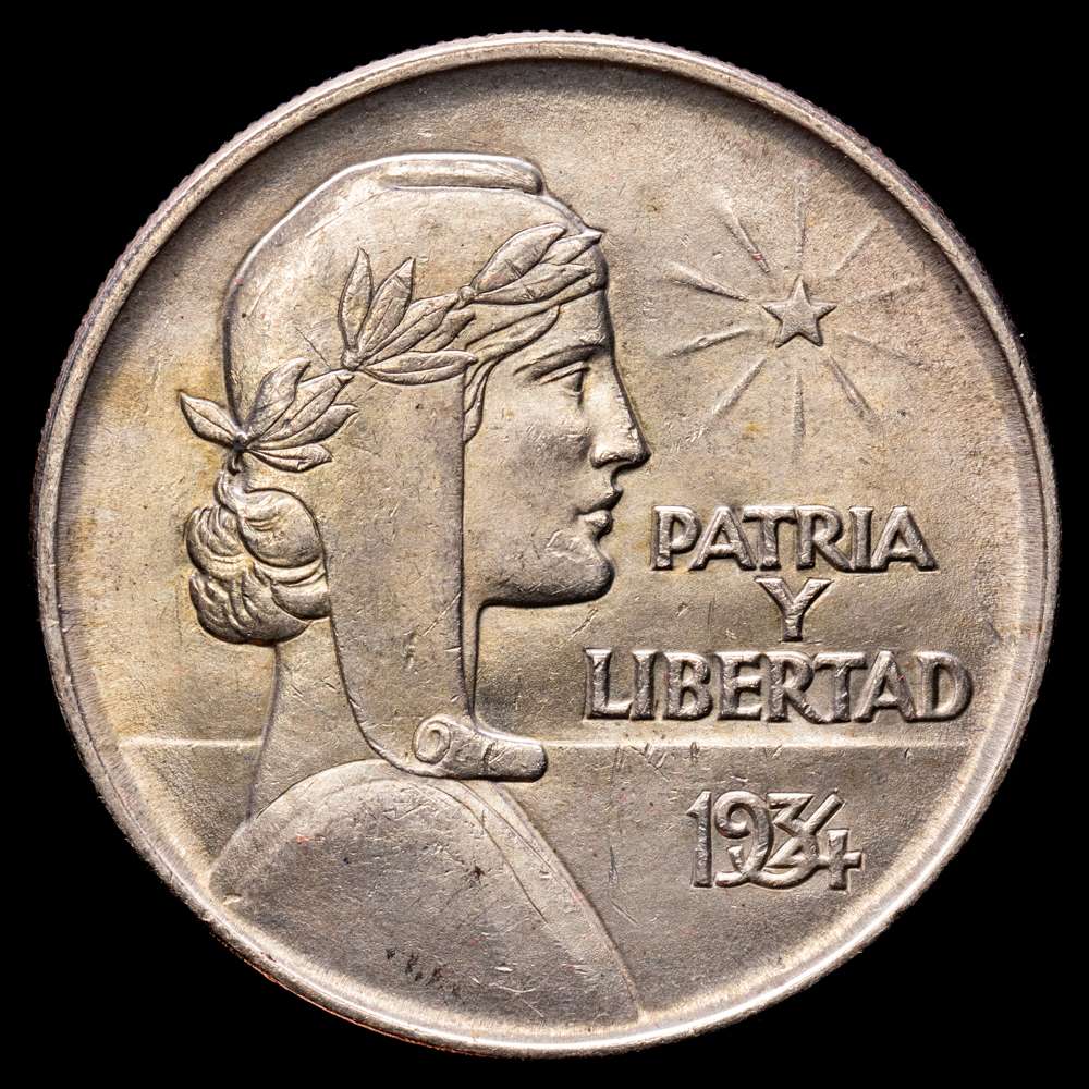 Cuba. 1 Peso. (26,67 g.). Cuba. 1934. KM-22. XF+.