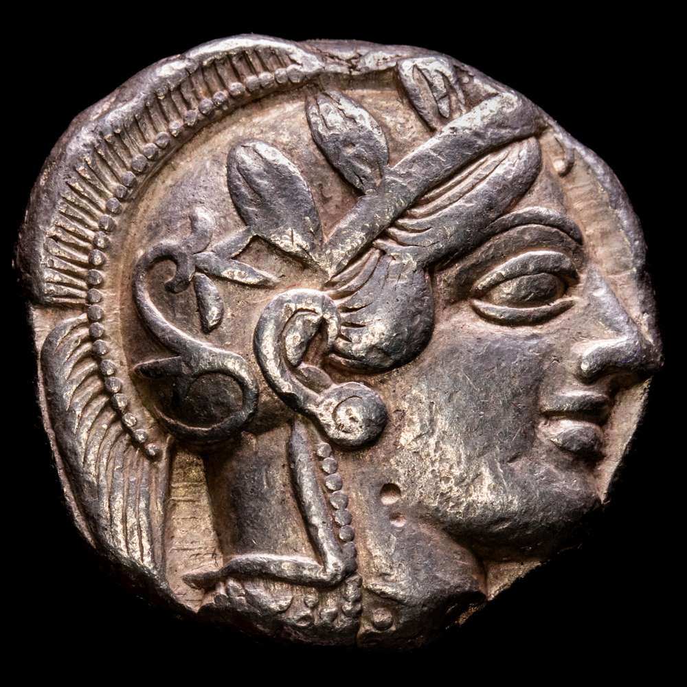 ÁTICA. Atenas (circa 454-404 a. C.). Tetradracma. HGC 4, 1597. Tonos bonitos. Muy buena conservación. Peso: 17,2 g. Diámetro: 23 mm.