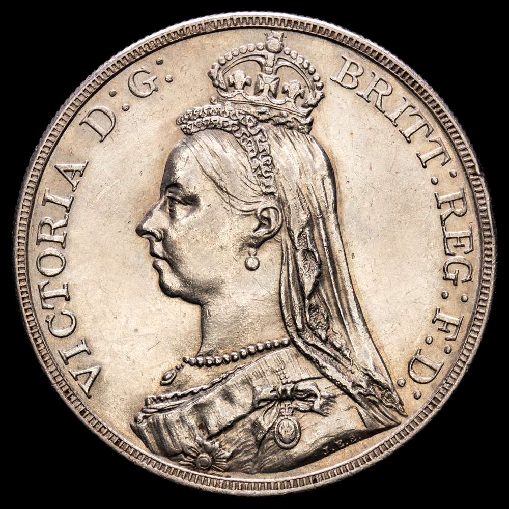 Gran Bretaña. Victoria. 1 crown. 1890. (Km-765). (S-3921). Ag. 28,24 g. EBC.