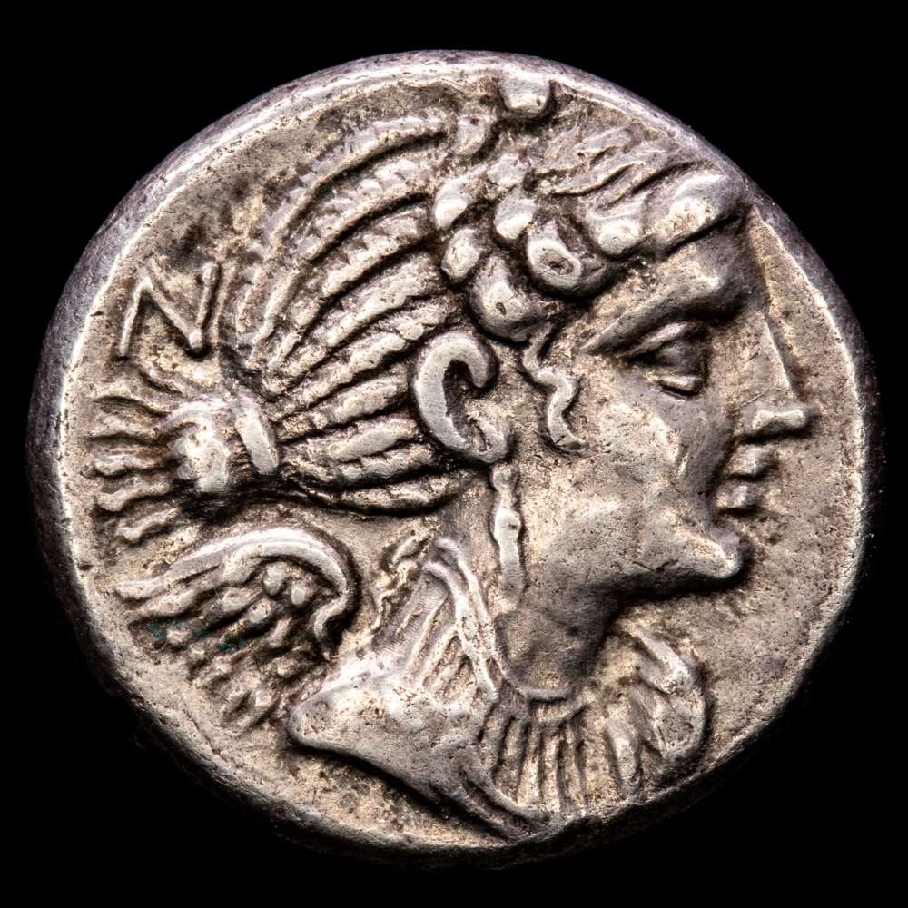 Denario. 82 a.C. VALERIA. C. Valerius Flaccus. ESCASA. EX. S.C. 3,10 grs. AR. Ex Astarte. 26 Noviembre 2004, n. 1377. BMC-13-26; Cal-1326; Craw-356/1b; Se-12b. MBC+.