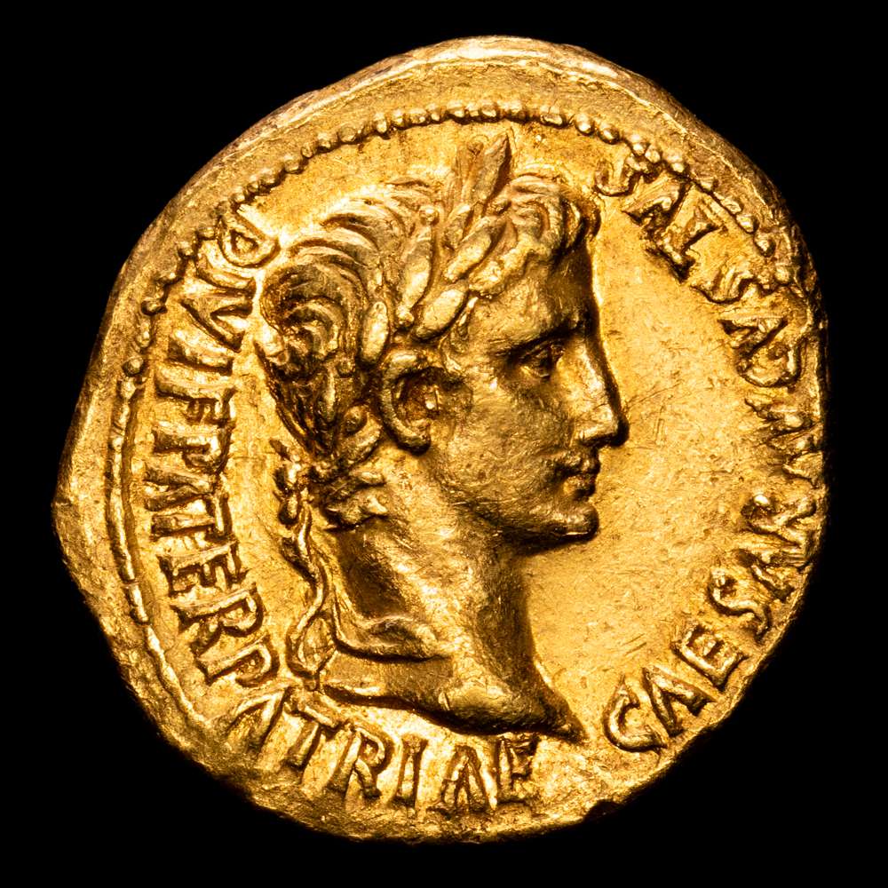 Augusto. Áureo. (7,81 g.). Lugdunum. 2 a.C. – 12 d.C.. RIC-206. EBC. Rara en esta condición