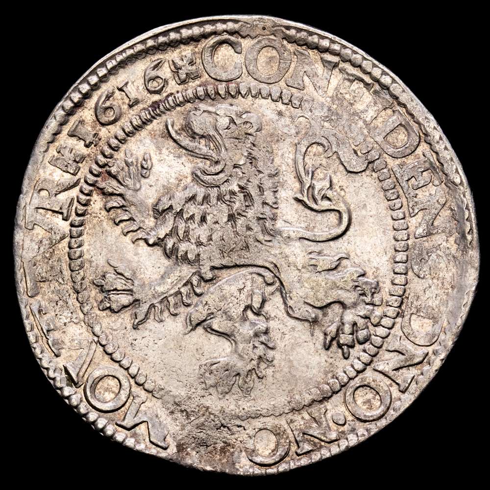 PAÍSES BAJOS. Zelanda. Dólar León o Leeuwendaalder (1616). León rampante. KM 16; Davenport 4872. 27,30 g. 41 mm. XF+.