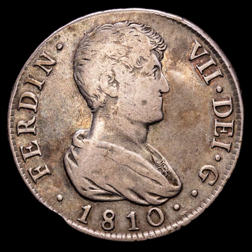 Fernando VII (1808-1833). 4 reales. 1810. Valencia. SG. (Cal-1143). Ag. 13,37 gramos. MBC-/MBC.