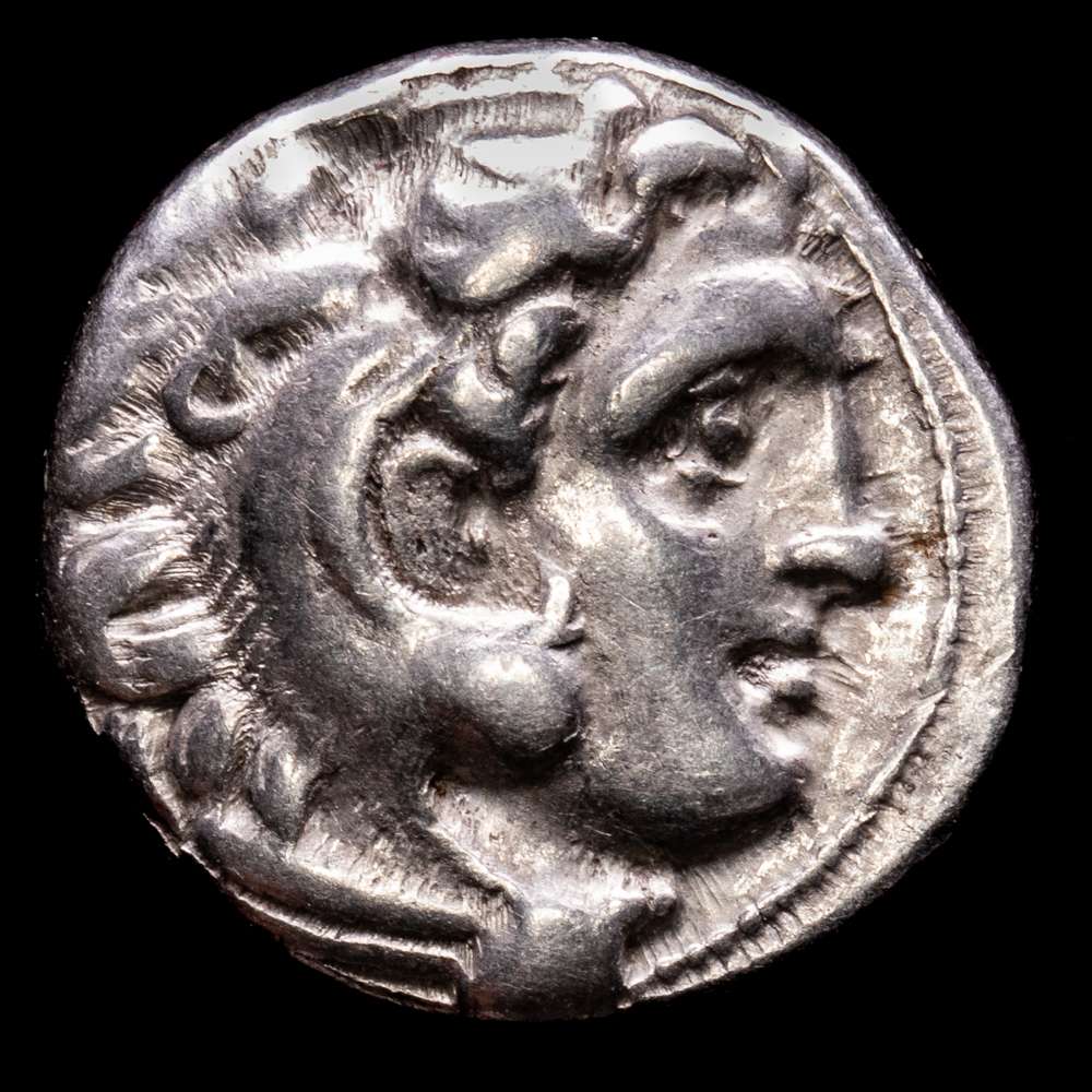 Reino de Macedonia. Antigonos I Monophthalmos. Dracma. 310-301 a.C. Kolophon. En nombre y tipo de Alejandro III. Ag. 4,20 g. Acuñado como Strategos o Rey de Asia. VF+.