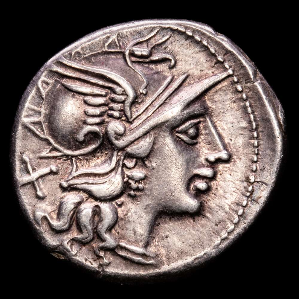 Saufeia. L. Saufeius. Denario. 152 a.C. Roma. (Ffc-1099). (Craw-204/1). (Cal-1245). Ag. 4,15 g.  Atractiva. EBC-/MBC+.