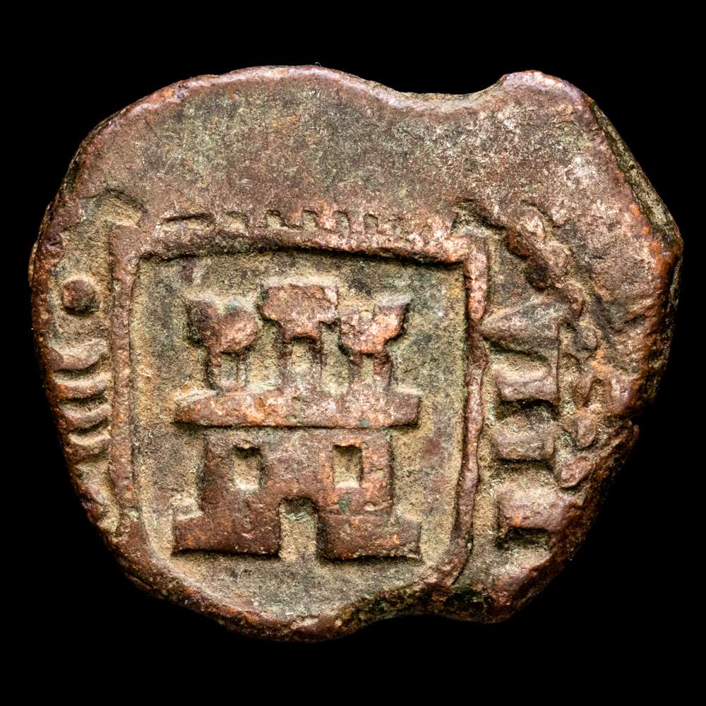 Felipe IV. 4 Maravedís. (4,17 g.). Valladolid. 162(4). Aureo y Calicó-1688. BC+.