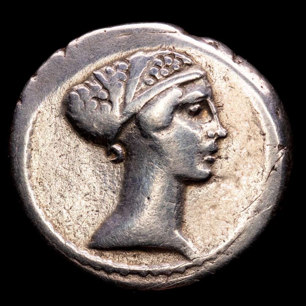T. Carisius. Denario. (3,81 g.). Roma. 46 B.C.. Craw-464/1.RBW 1613. Sydenham 983a. VF.