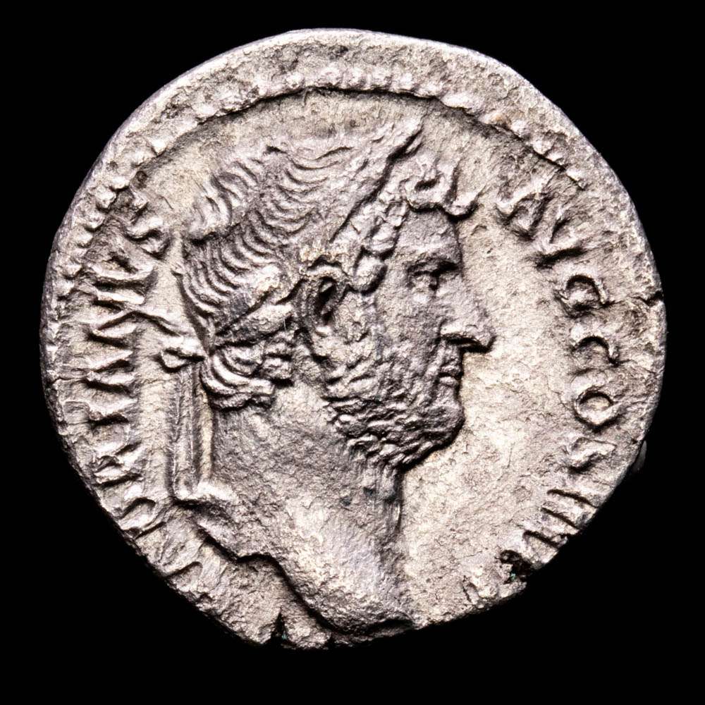 Adriano Denario 117-138 d.C.(3,08 g) Roma Hispania. Conejo a derecha. MBC+