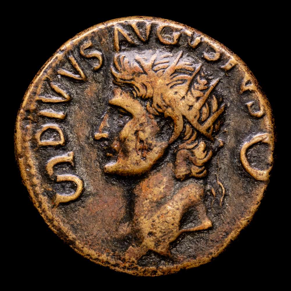 Augusto. Dupondio. 37-41 dC (Ric-I 56 (Cayo)). Ae. 13,22 gramos, 28 mm. Escasa. VF. Bonito y expresivo retrato.