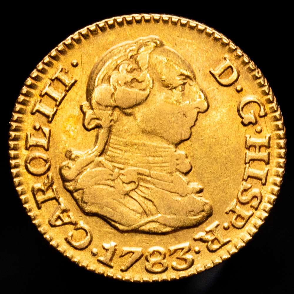 Carlos III (1759-1788). 1/2 escudo. 1783. Madrid. JD. (Cal-1275). Au. 1,78 g. MBC+/EBC.
