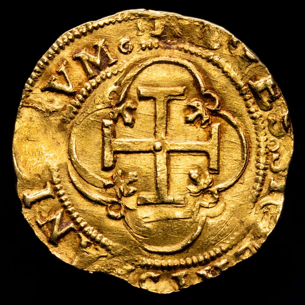 Juana y Carlos. Escudo. (3,37 g.). Sevilla. (1504-1555). Ensayador ▢. AC-199. VF+. Escaso ejemplar.