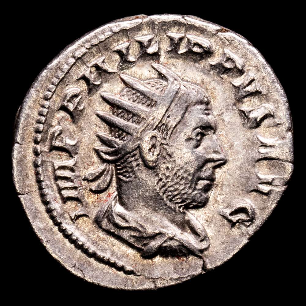 Filipo I, emperador romano . 244-249 d. C. Antoniniano de plata (23 mm, 4,34 g, 6 h). (Juegos Seculares), RIC IV 15; RSC 178. Tonalidad, XF.