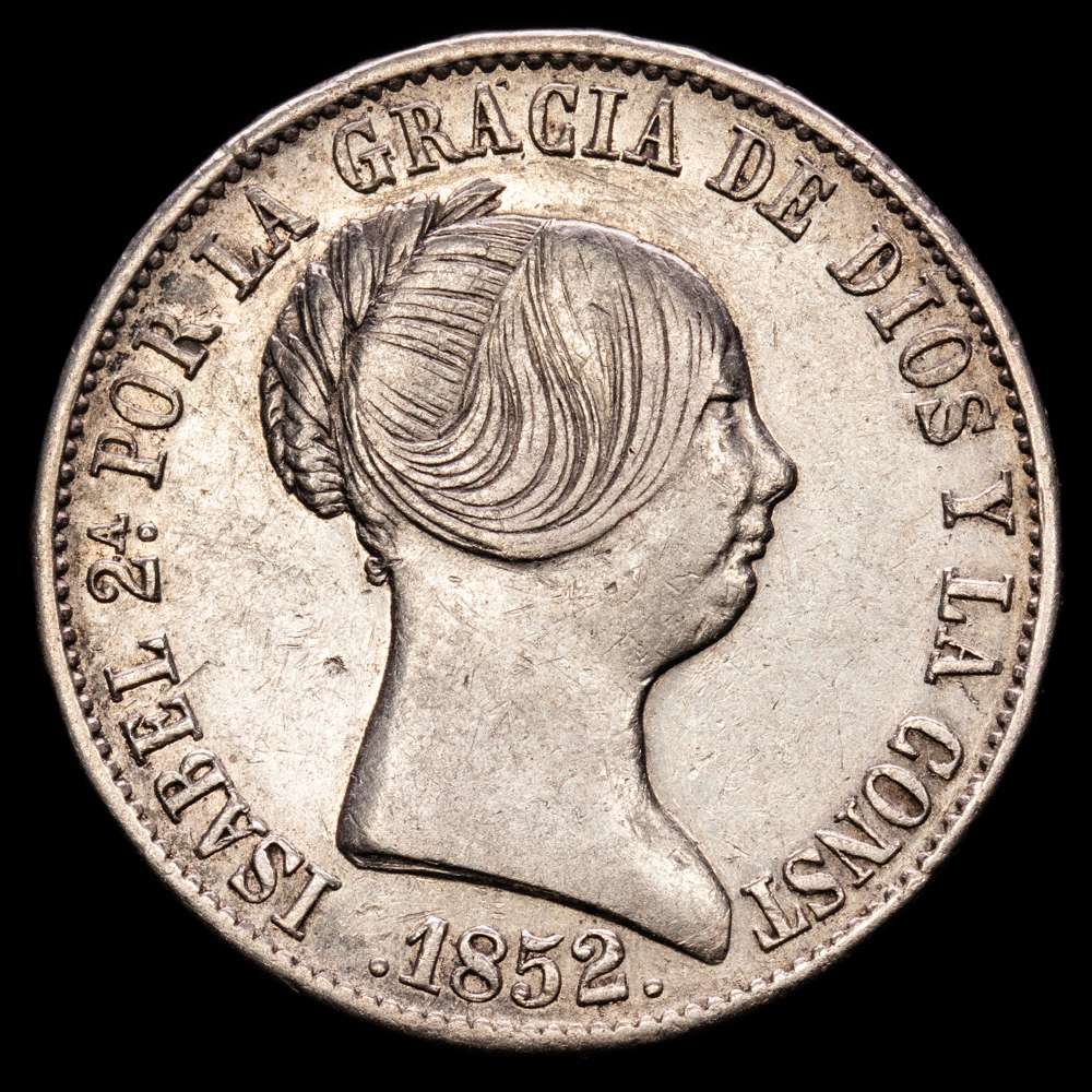 Isabel II (1833-1868). 10 reales. 1852. Madrid. (Cal-526). Ae. 12,91 gramos. MBC+.