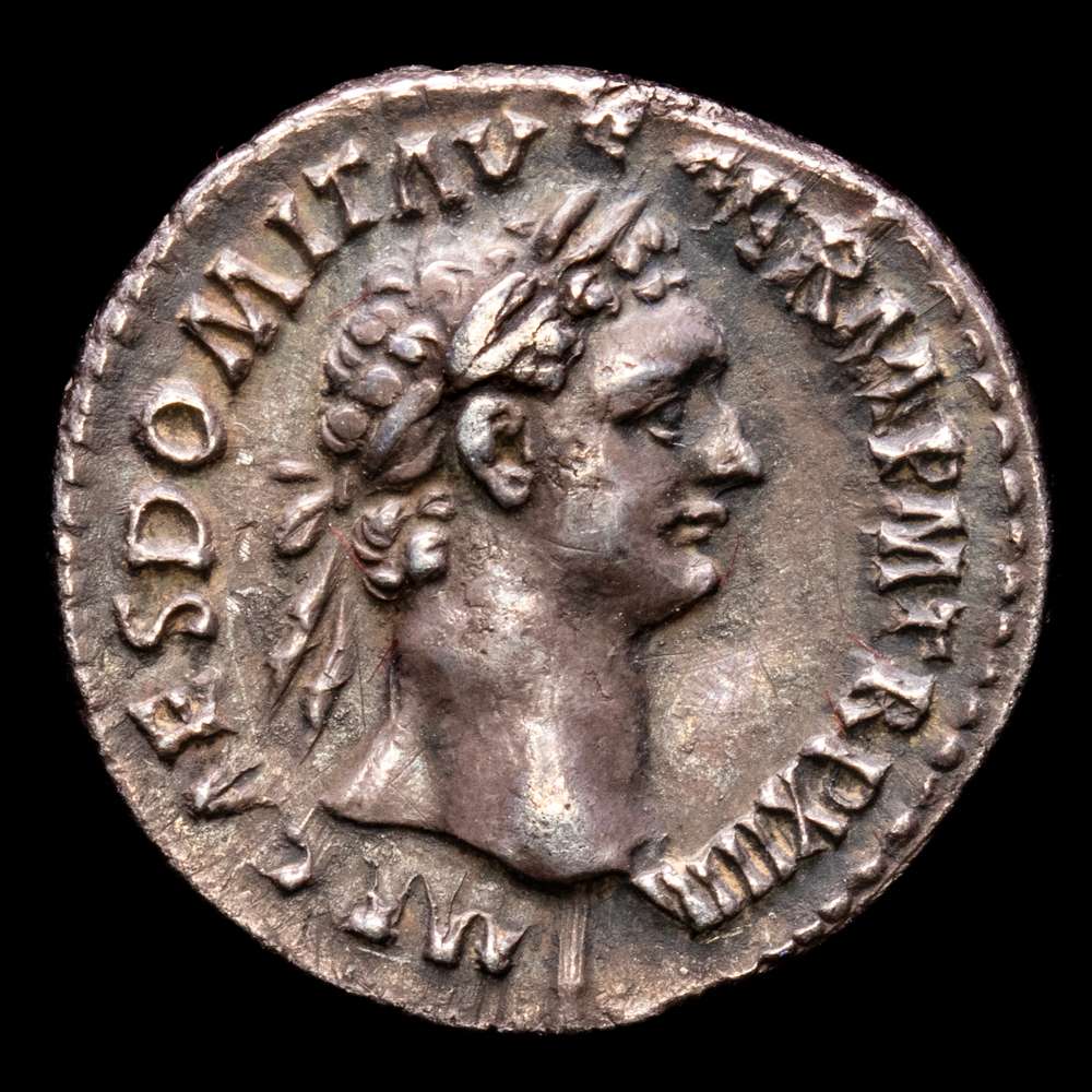 Domiciano. Denario. 92-93 d.C. Roma. (Ric-II 1.740). (Bmcre-202). (Rsc-281). Ag. 2,78 g. Bella pátina. XF.
