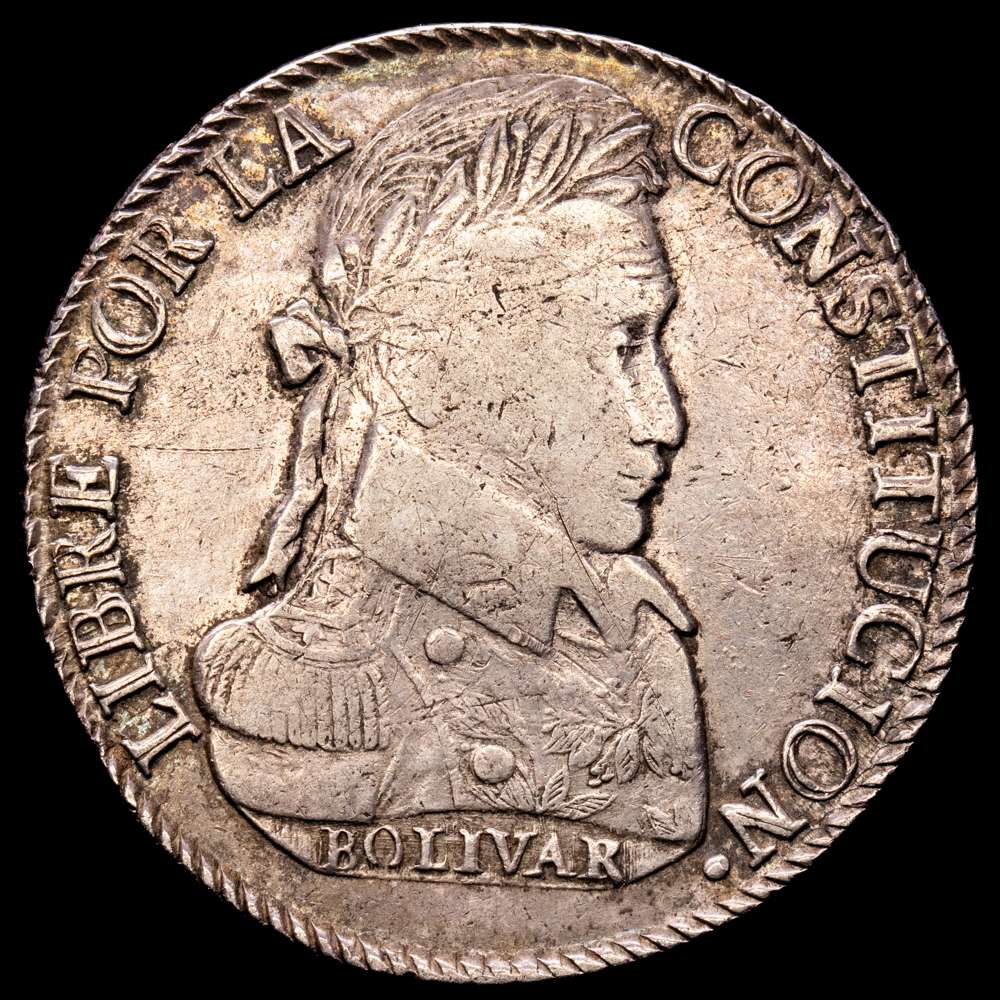 Bolivia. 8 soles. 1833. Potosí. LM. (Km-97). Ag. 26,89 gramos. MBC+.