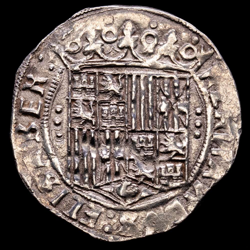 Fernando e Isabel (1474-1504). 1 real. Sevilla. (Cal-no cita.). (Bautista-no cita.). Ag. 3,42 gramos. EBC-. Rara.
