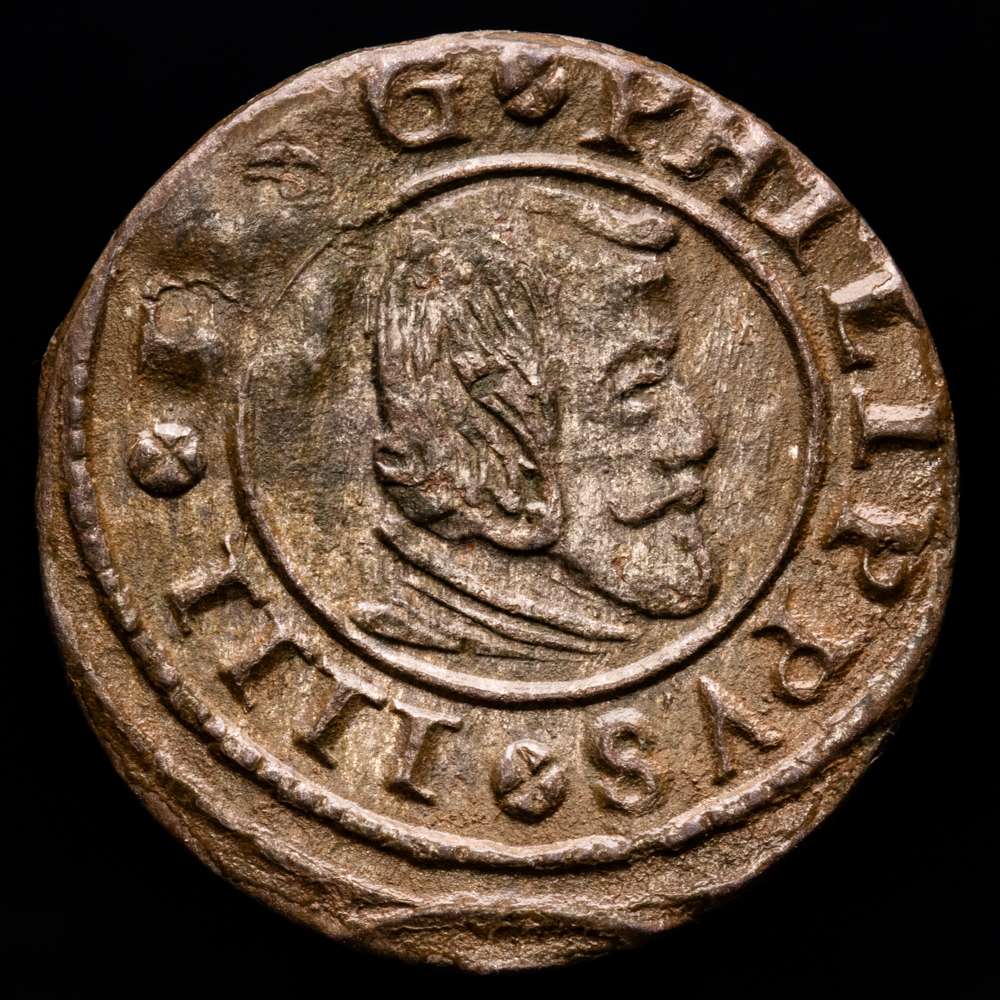 Felipe IV (1621-1665). 16 maravedís. 1664. Madrid. S. (Cal-480). (Jarabo-Sanahuja-389). Ve. 4,51 gramos. Restos de plata originales. EBC+.
