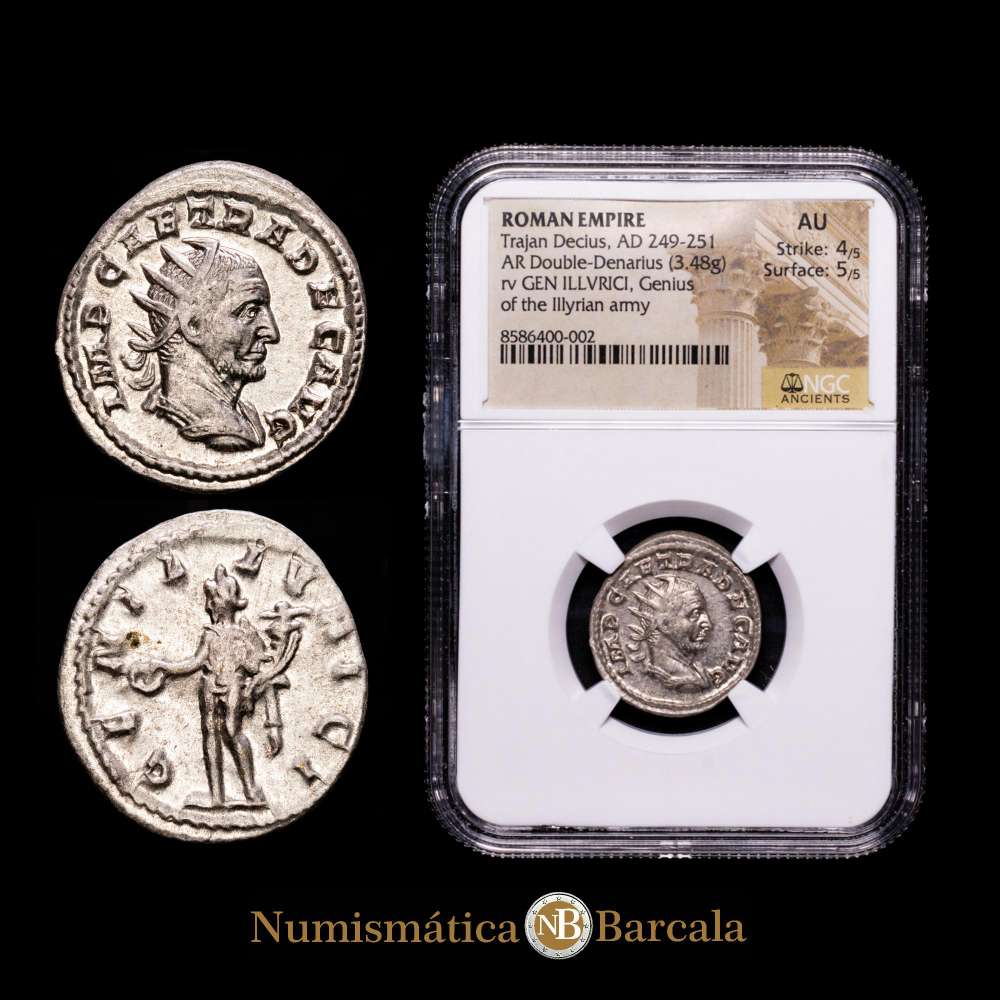 Trajano Decio. Antoniniano. (3,48 g.). Roma. 249-251 d.C.. Encapsulado por NGC como AU Strike: 4/5 Surface: 5/5.