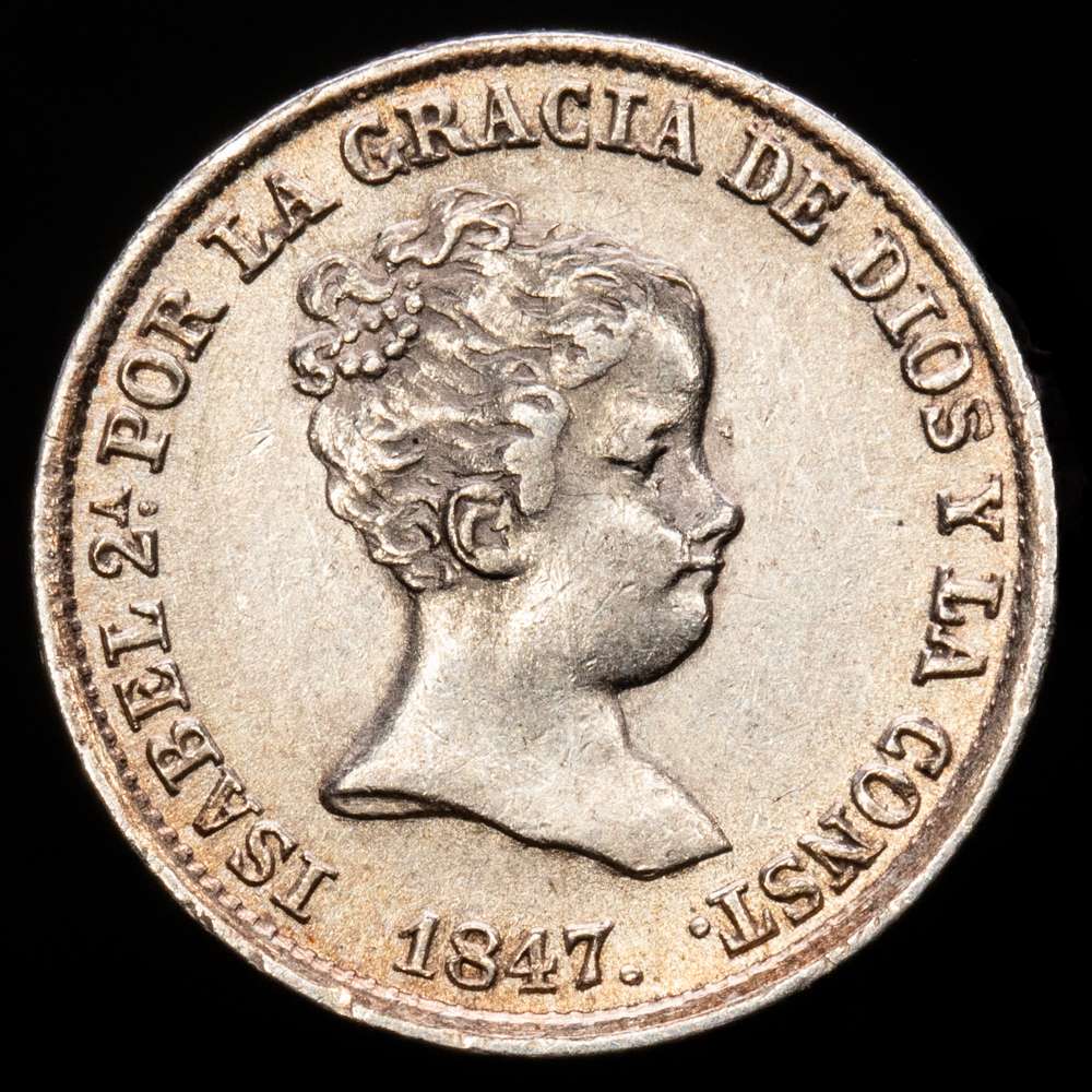 Isabel II (1833-1868). 1 real. 1847. Madrid. CL. (Cal-299). Ag. 1,51 g. EBC-/MBC+.