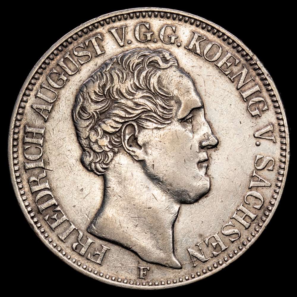 Friedrich August II. 1836-1854: Taler 1846 F. (22,24 gramos). AKS 99, Jaeger 76. VF+.