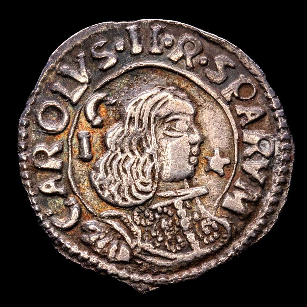 Carlos II. 1696. Cagliari. 1 real. (Vti. 227) (MIR. 88/7). 2,07 gramos. MBC.