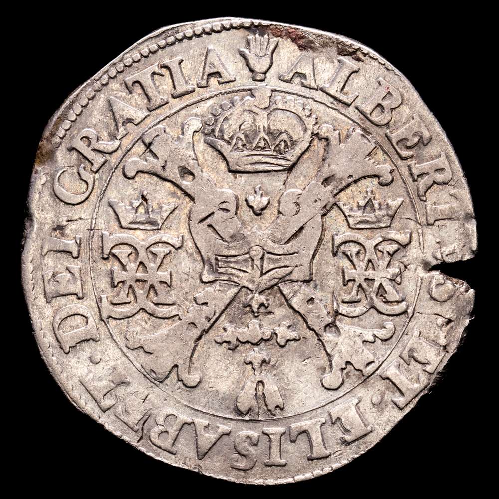 ALBERTO E ISABEL (1598-1621). 1 Patagón. (Ar. 27,72 gr/42mm). 1617. Amberes. (Vicenti 349). MBC+.