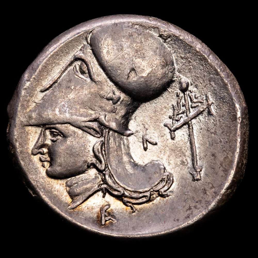 Grecia Antigua ACARNANIA. Leucas. Estátera. AR 8,5 gramos. BMC-XII 133,97. Gran parte del brillo original. EBC.
