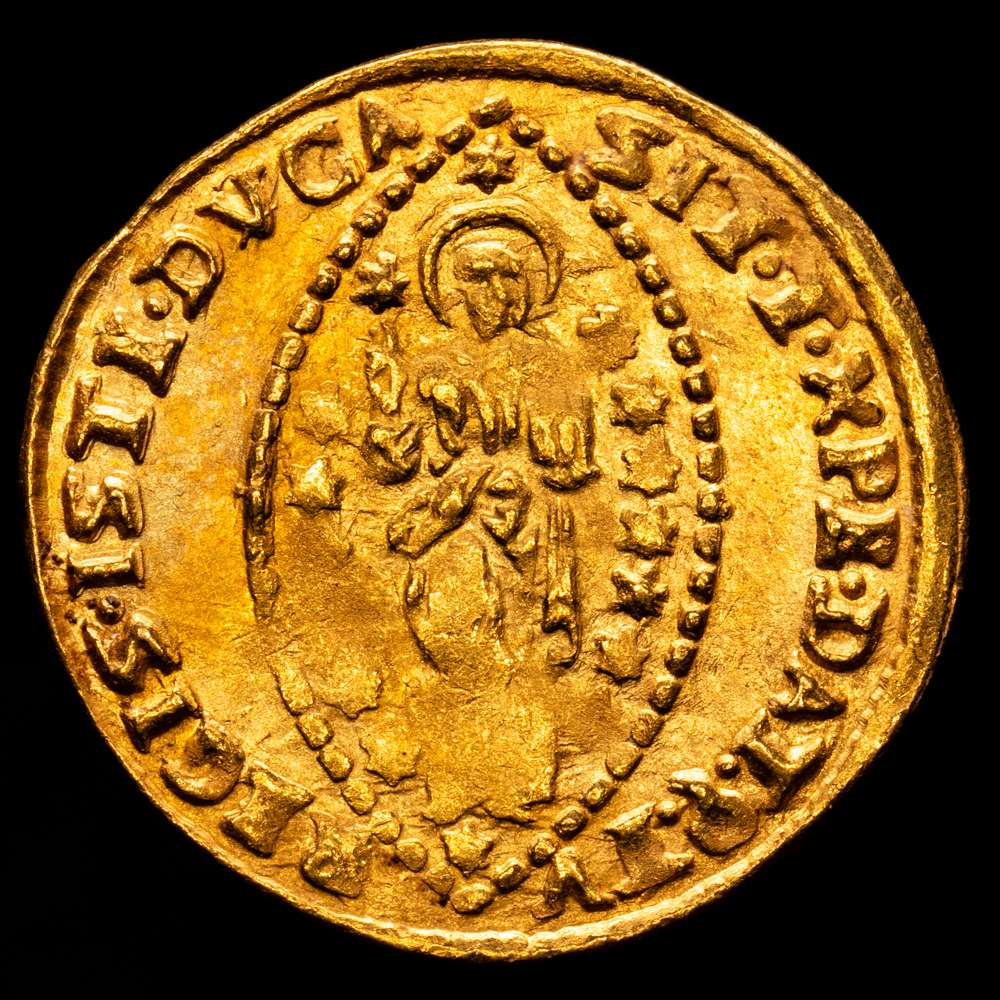 Estados Italianos, Venecia. Giovanni II Corner AV Zecchino. Dogo CXI, 1709-1722. Paolucci págs. 118, 13; Friedberg 1372. 3,49 g, 22 mm, 12 h. Muy Bien Conservado. Brillo original.