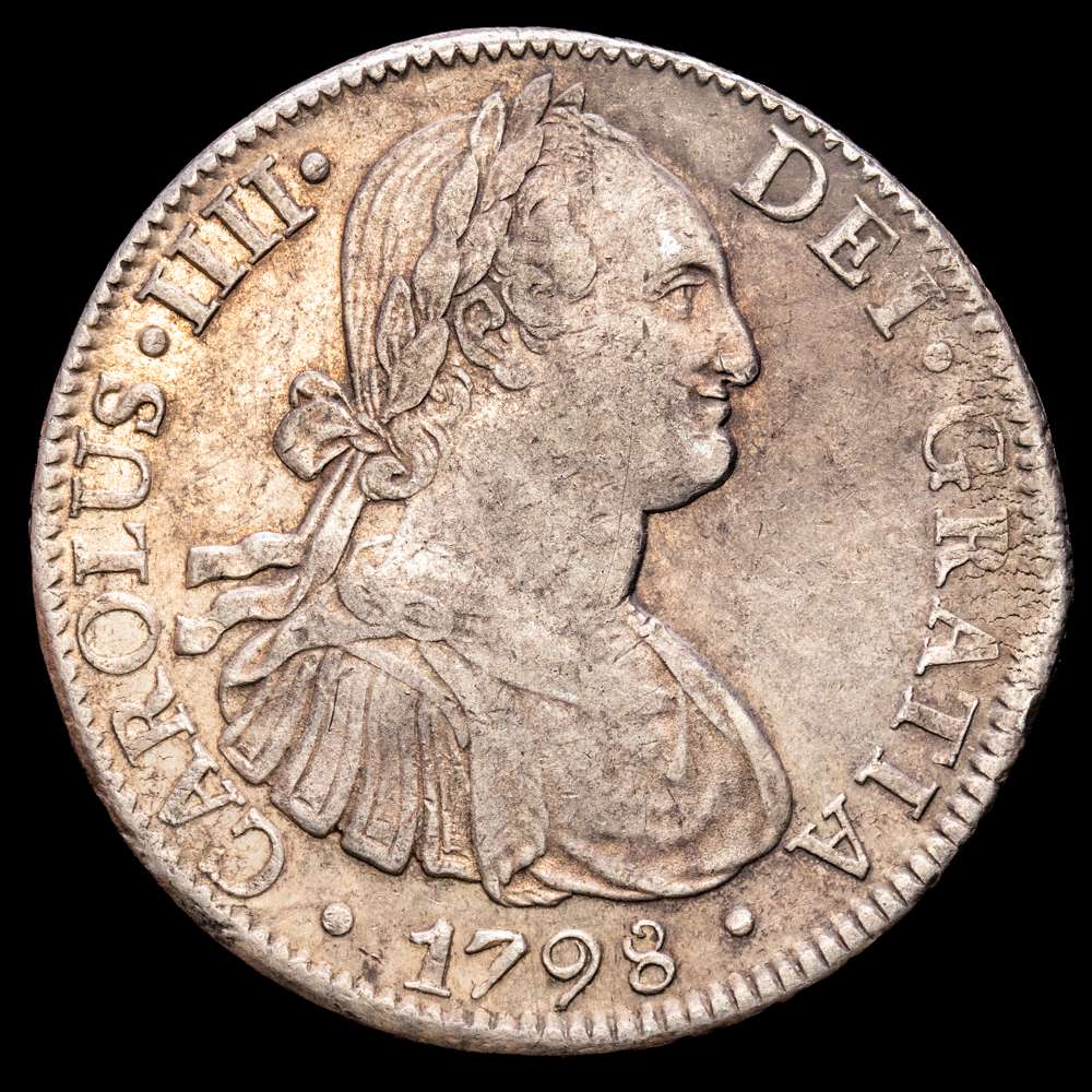 Carlos IV (1788-1808). 8 reales. 1798. México. FM. (Cal-961). Ag. 26,96 gramos. MBC+.