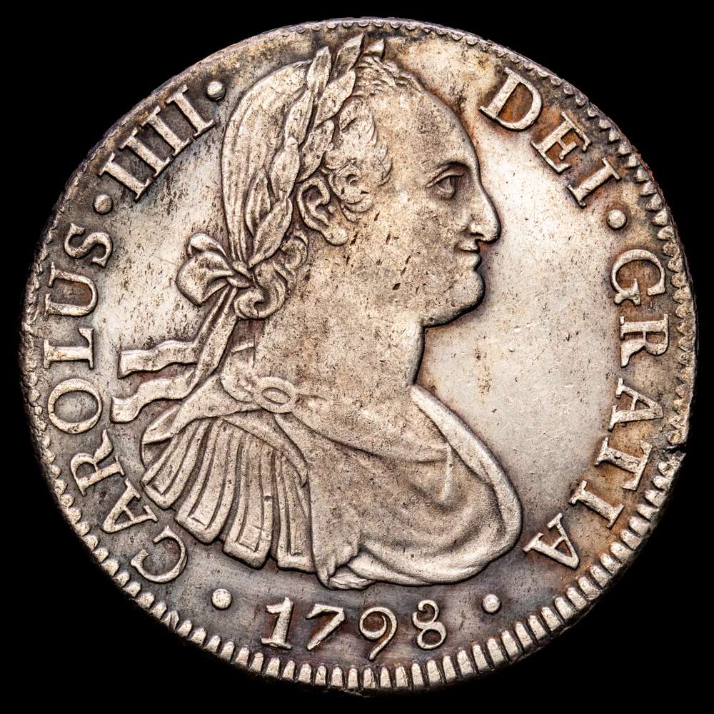 Carlos IV (1788-1808). 8 reales. 1798. México. FM. (Cal-961). Ag. 26,82 gramos. MBC+.