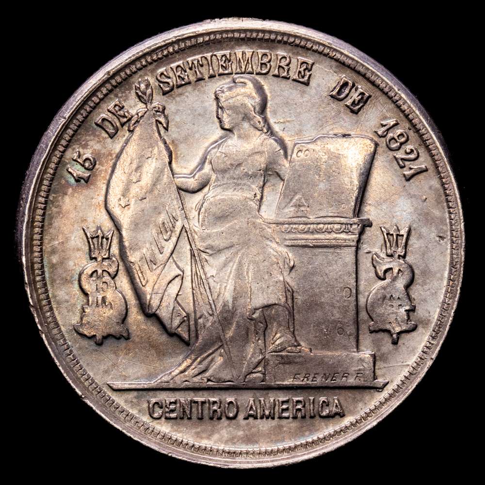 HONDURAS. Peso, 1885. Casa de la Moneda de Tegucigalpa. KM-52.  (24,69 g.Ar). AU. Muy rara.