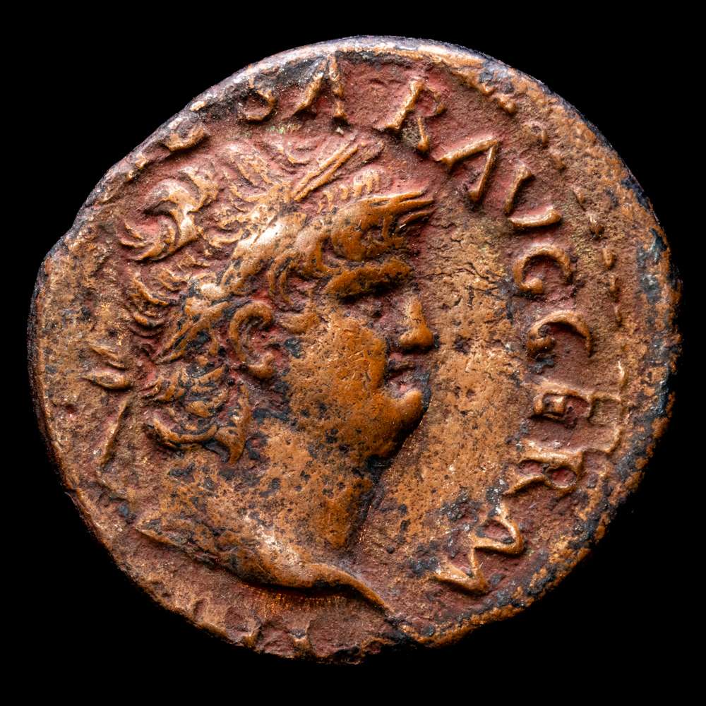 Nerón imperial romano , 54-68 d. C. AE, As. 10,40 g. 28 mm. Roma. Ref.: RIC 351; Cohen 398; BMC 246. En buen estado.