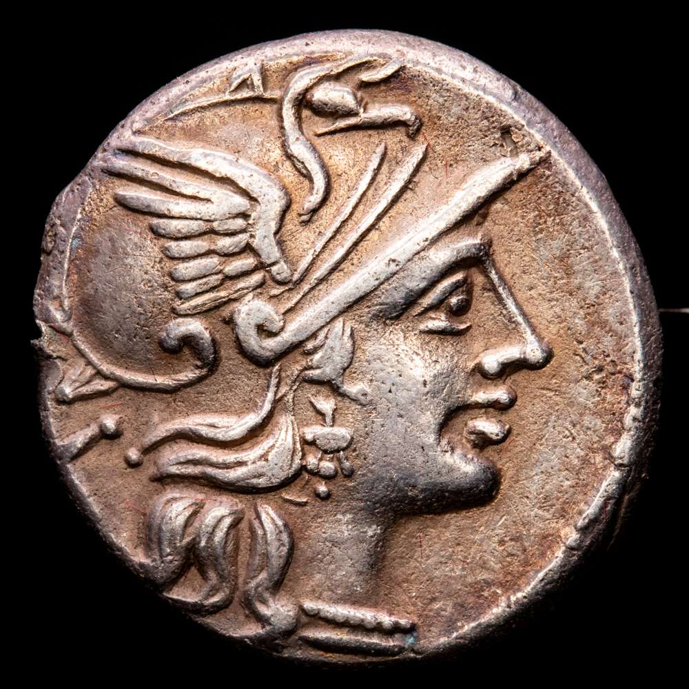 Saufeia. L. Saufeius. Denario. 152 aC Roma. (FFc-1099). (Craw-204/1).  Ag. 3,73 gramos. MBC+. Suave tono.