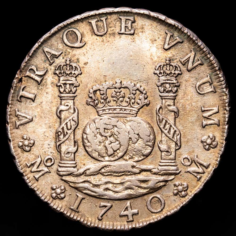 Felipe V (1700-1746). 8 reales. 1740. México. MF. (Cal-1456). Ag. 26,96 gramos. MBC+/EBC-. Tono.